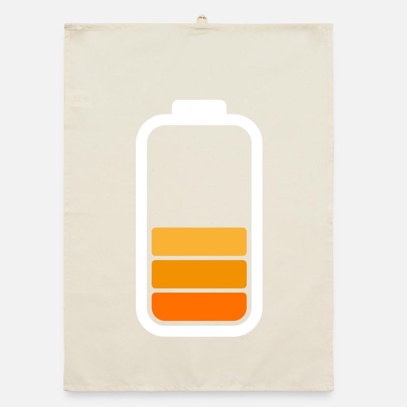 HALF BATTERY - White Organic dish towel