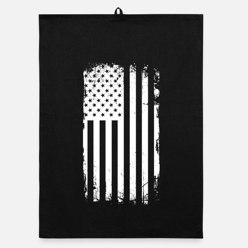 Distressed American Flag Grunge Organic dish towel
