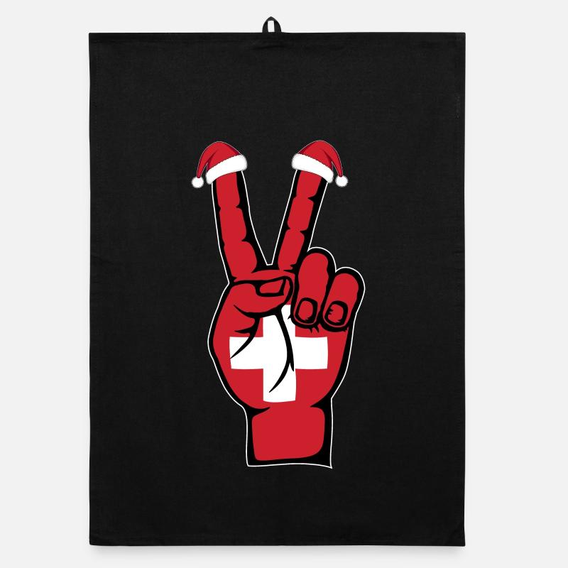 Drapeau de la Suisse Noël Symbole de la paix Torchon bio
