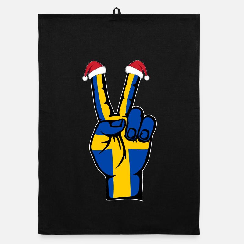 Suède Drapeau Noël Symbole de la paix Torchon bio