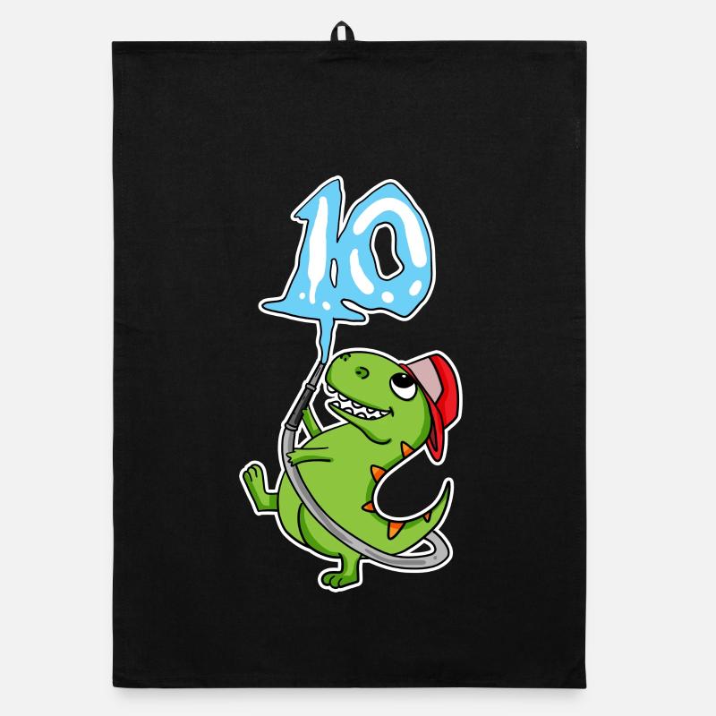 10. Geburtstag Dinosaurier Organic Geschirrtuch