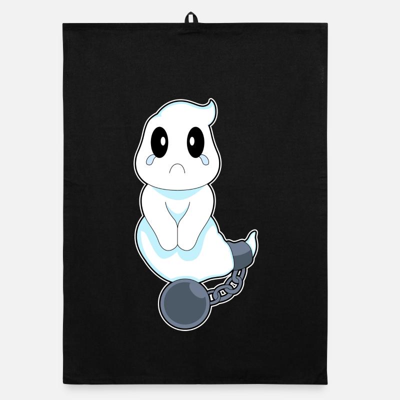 Ghost Halloween Prisoner Organic dish towel