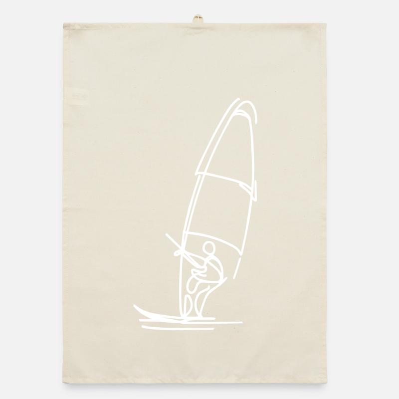 Windsurfing Sketch Organic dish towel
