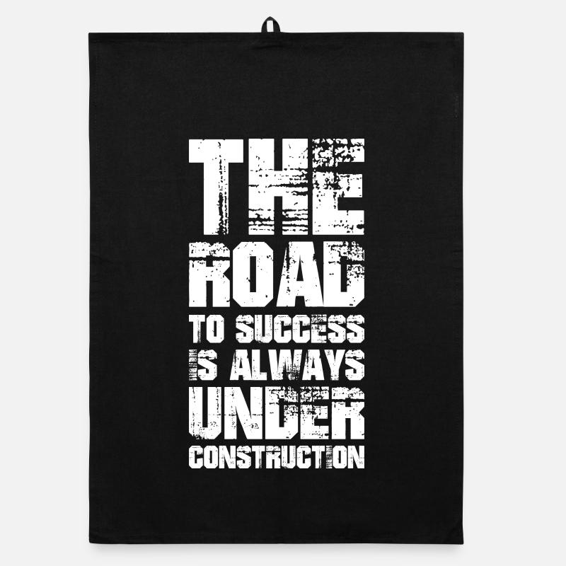 the road to success is always under construction Organic Geschirrtuch