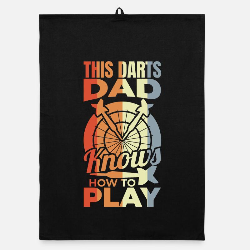 Darts player father Organic dish towel
