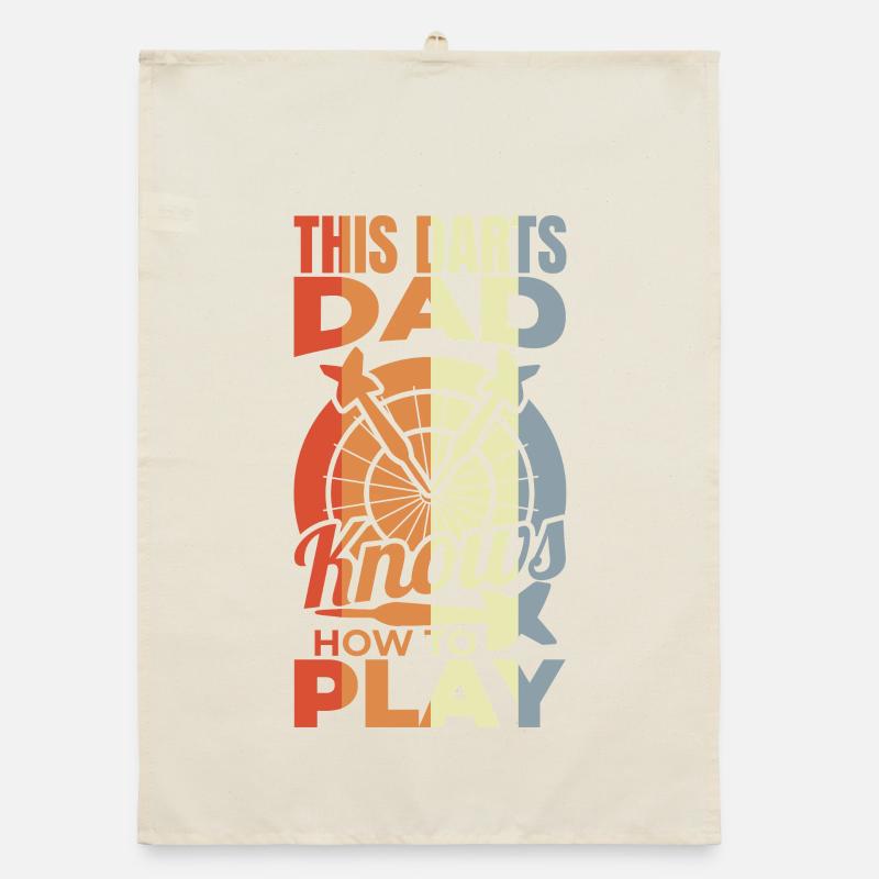 Darts player father Organic dish towel