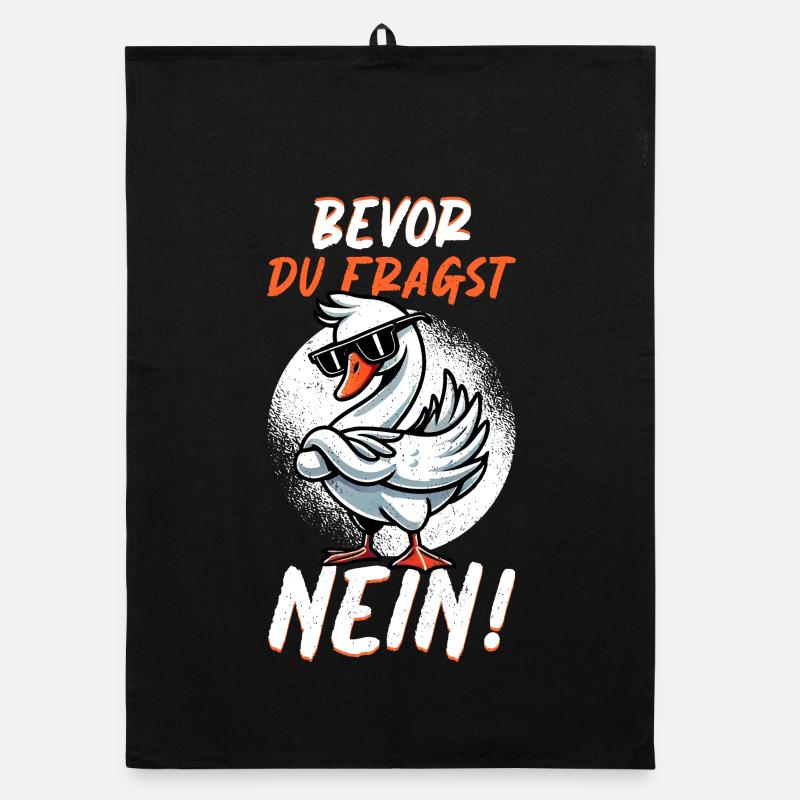 Bevor Du Fragst Nein Schwan Schlechte Laune Organic Geschirrtuch