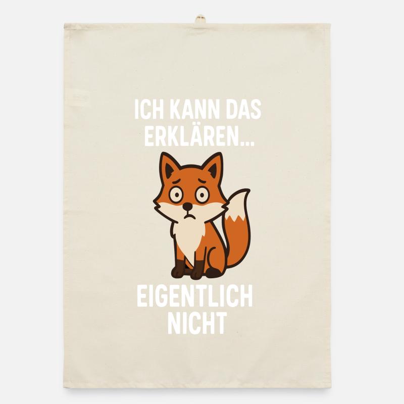 Fuchswitz: Erklären? Eigentlich Nein Organic Geschirrtuch