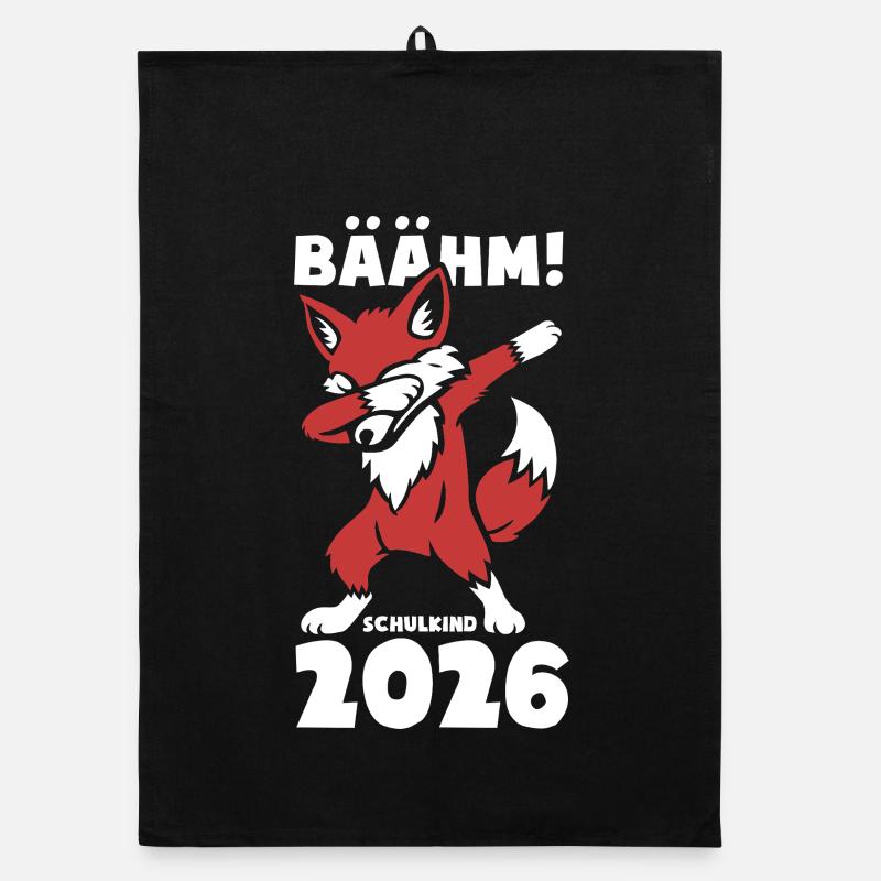 Bäääm! Schulkind 2026 - Schlauer Fuchs Organic Geschirrtuch