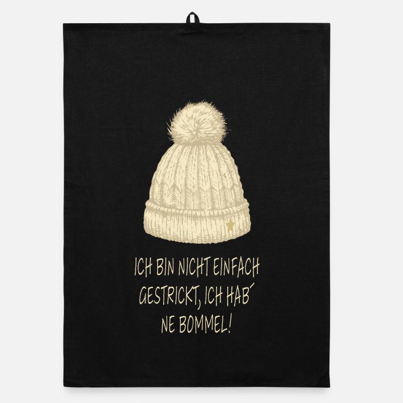 J’ai un pompon – Winter Humor Hat Torchon bio