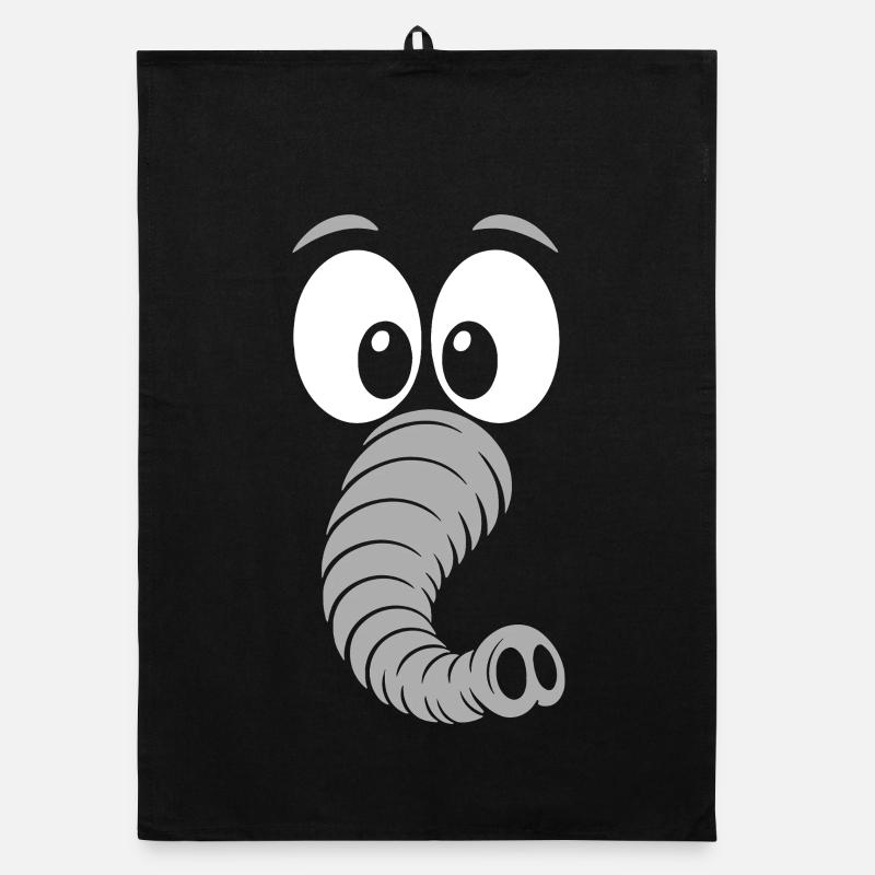 Éléphant | Déguisement de carnaval en costume de grand visage Torchon bio