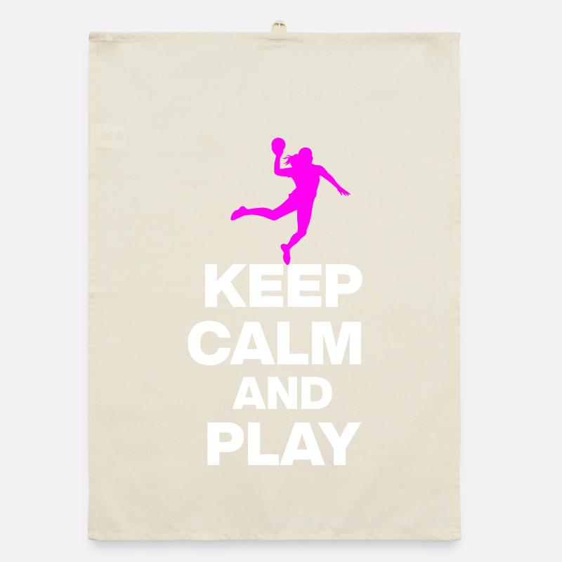 KEEP CALM AND PLAY HANDBALL! EM GIFT GERMANY s Organic dish towel
