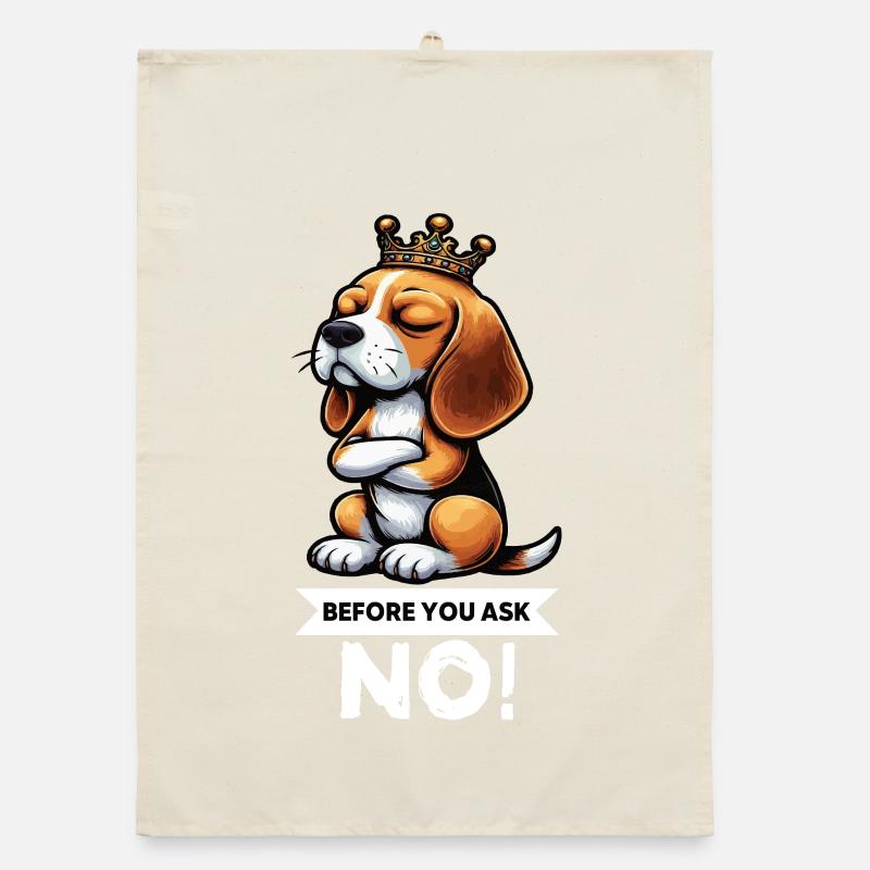 Before You Ask Beagle Beaglebesitzer Beaglehalter Organic Geschirrtuch