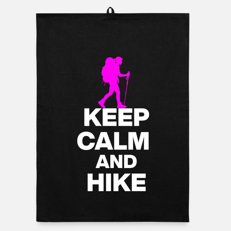KEEP CALM AND HIKE ON, WANDERLUST, GIFT 🚶 Organic dish towel