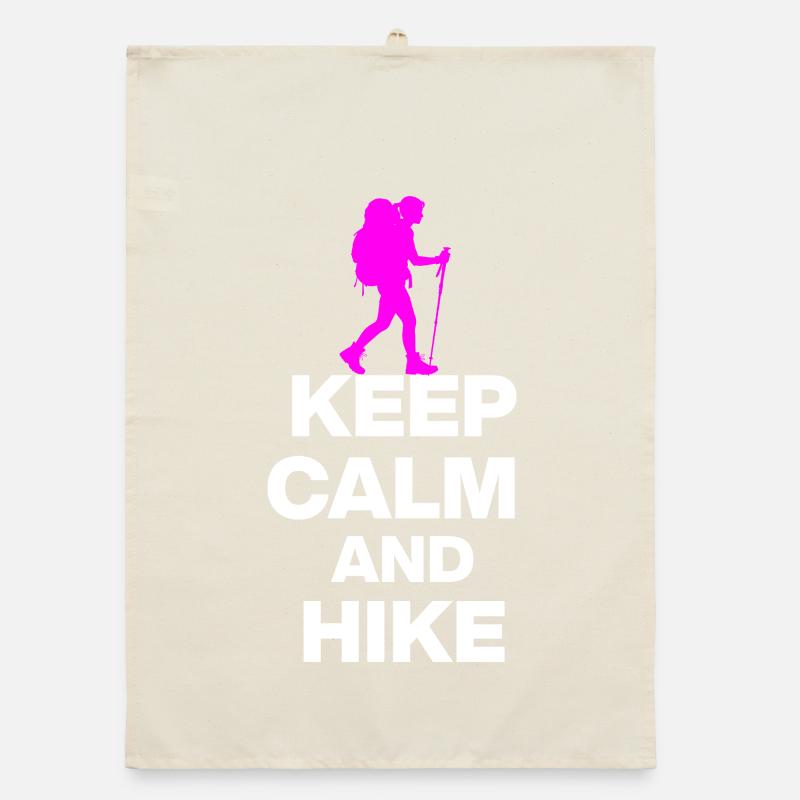KEEP CALM AND HIKE ON, WANDERLUST, GESCHENK 🚶 Organic Geschirrtuch