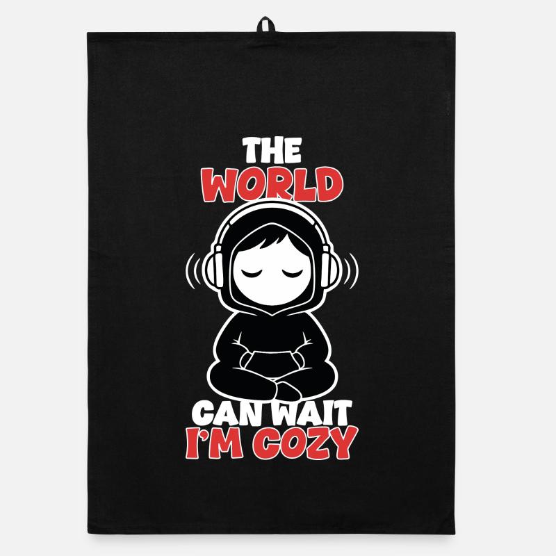 Cozy Zen Casque The World Can Wait Torchon bio