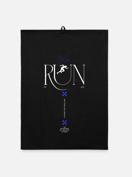 RUN Neon Runner Glyphs - Torchon bio - noir - Devant