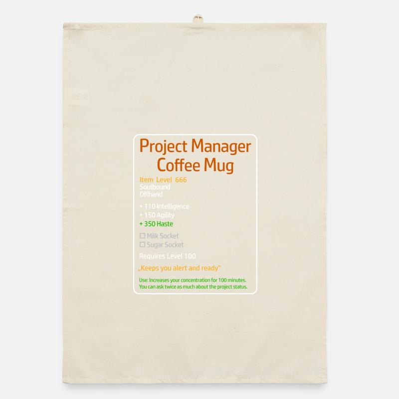 Project Manager Coffee Mug Level 666 Organic dish towel