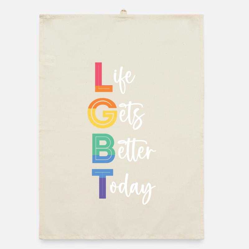 LGBT Pride Month - Das Leben wird heute besser Organic Geschirrtuch