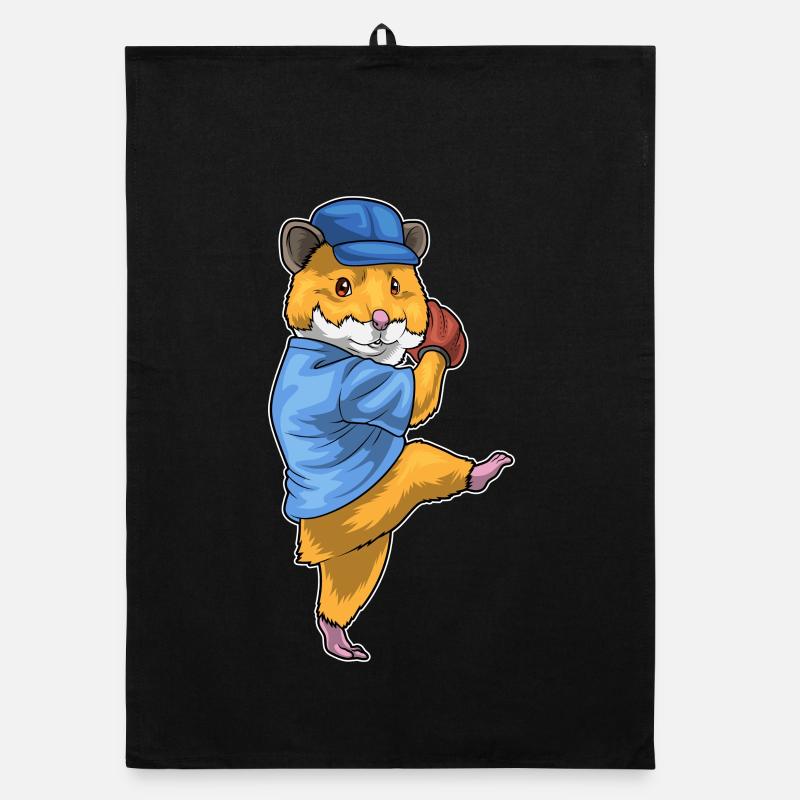 Hamster Baseball Gant de Baseball Torchon bio