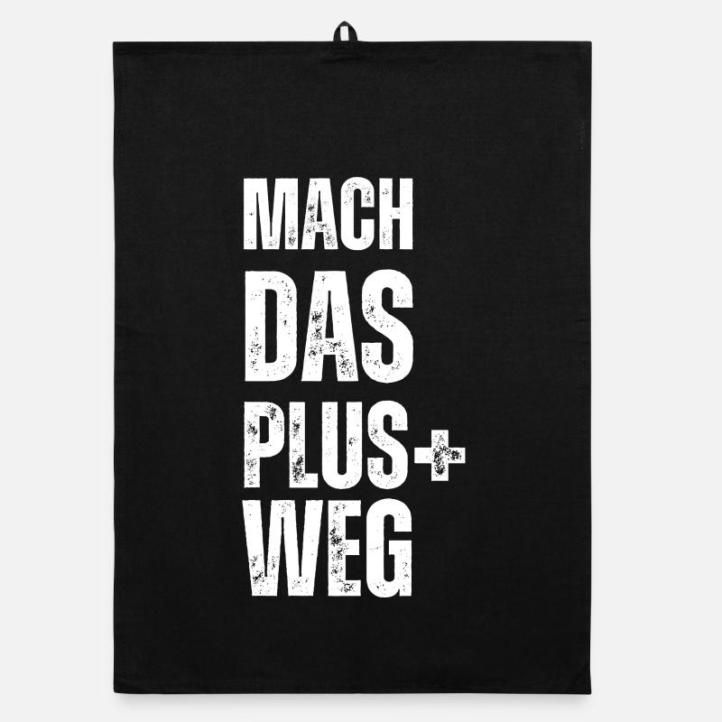 Motivierendes Druckdesign mit positivem Spruch - Organic Geschirrtuch - Schwarz