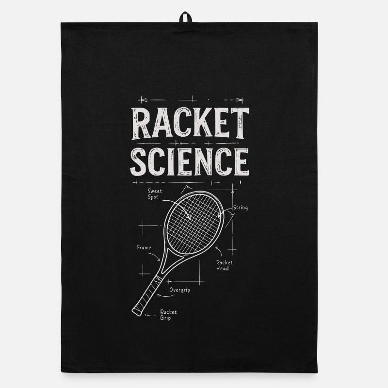 Racket Science - Tennis Racket fun Shirt Organic Geschirrtuch