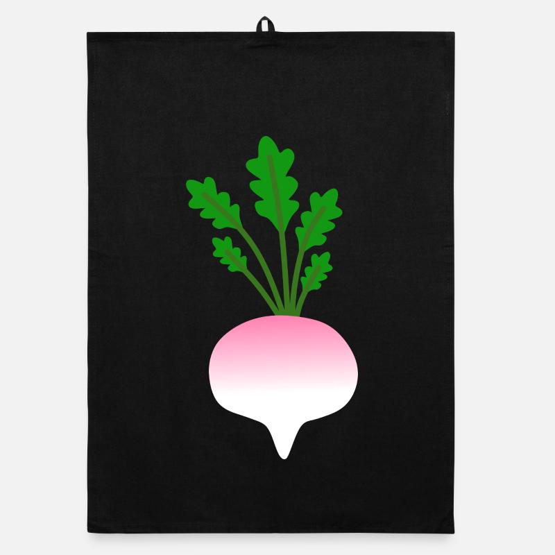 Minimalistic Turnip Botanical Illustration Organic dish towel