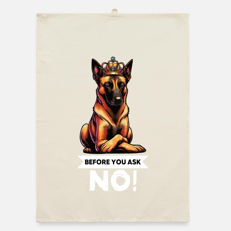 Before You Ask Malinois Belgian Shepherd Dog Organic dish towel