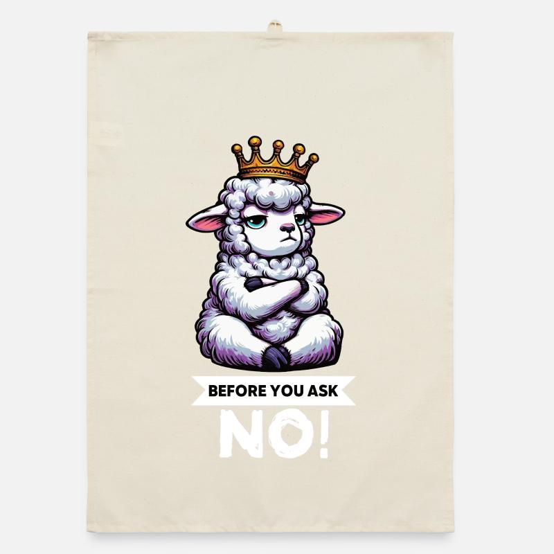 Before You Ask Schaf Schafe Schäfer Schafhalter  Organic Geschirrtuch