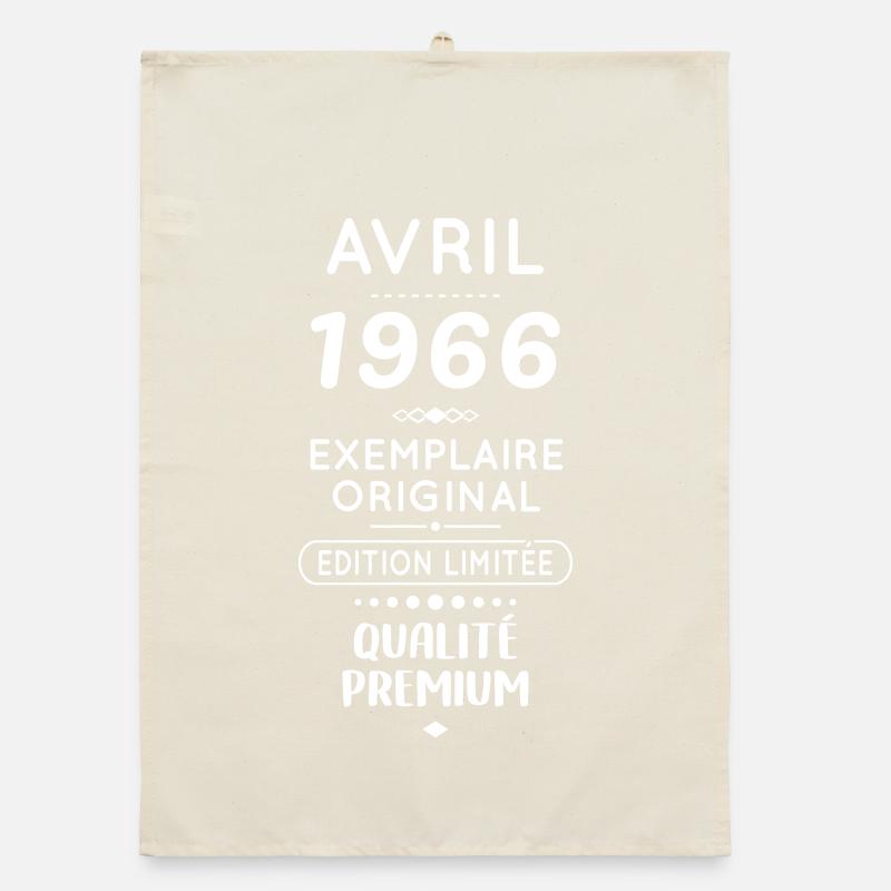 60. Geburtstag – April 1966 Original Organic Geschirrtuch