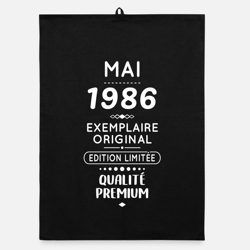 Anniversaire 40 ans - Mai 1986 Original Torchon bio