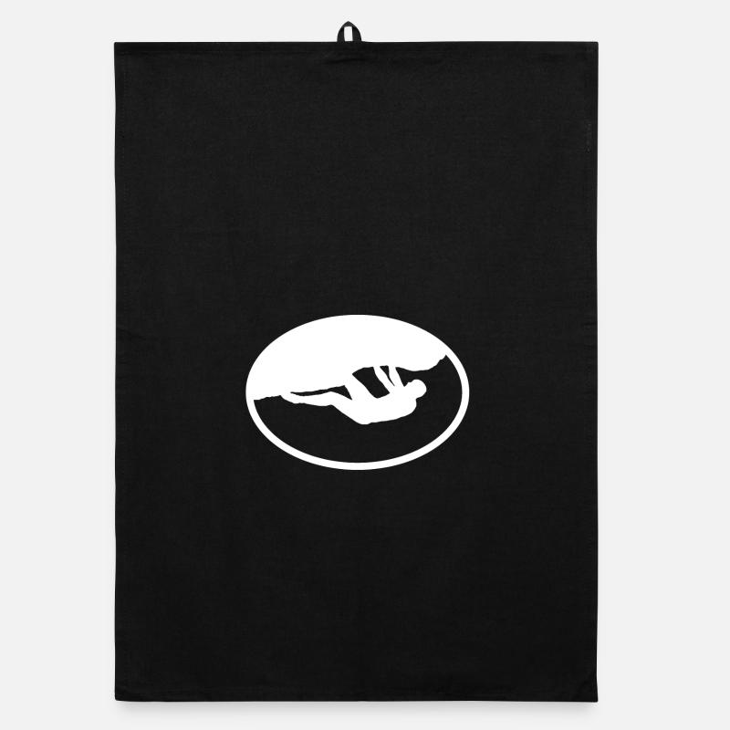 Outdoor Boulderer - Organic Geschirrtuch - Schwarz