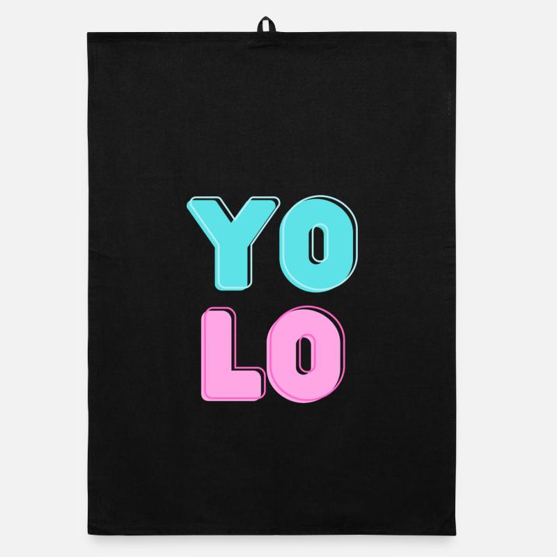 Cooles Candy YOLO Design Organic Geschirrtuch