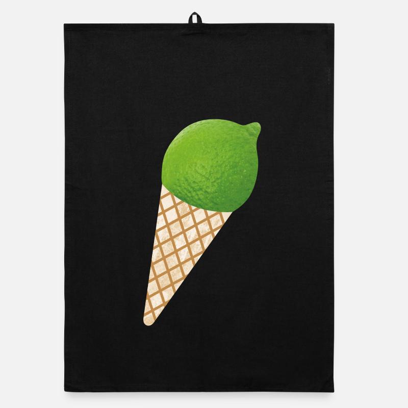Lime Cream Summer Cream Lemon Fruit Holiday Organic dish towel