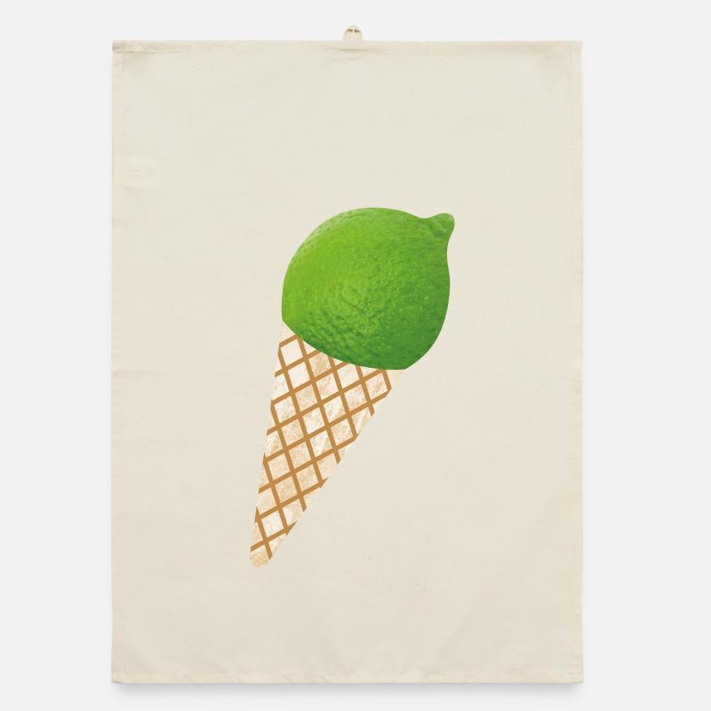 Glace au citron vert Glace d’été Citron Fruit Vacances Torchon bio