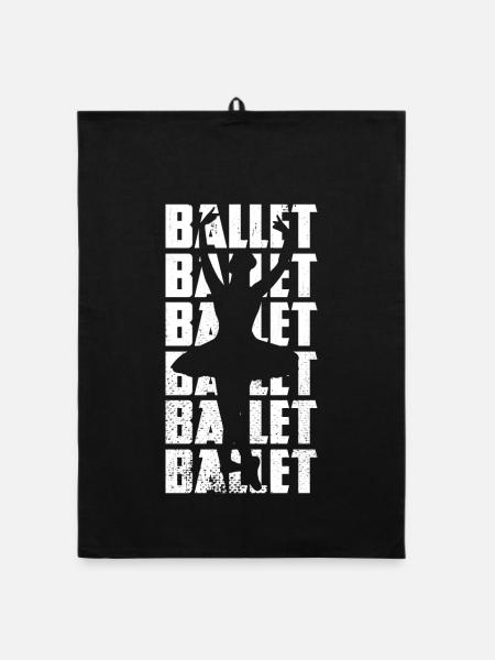 Drôle de ballet - Torchon bio - noir - Devant