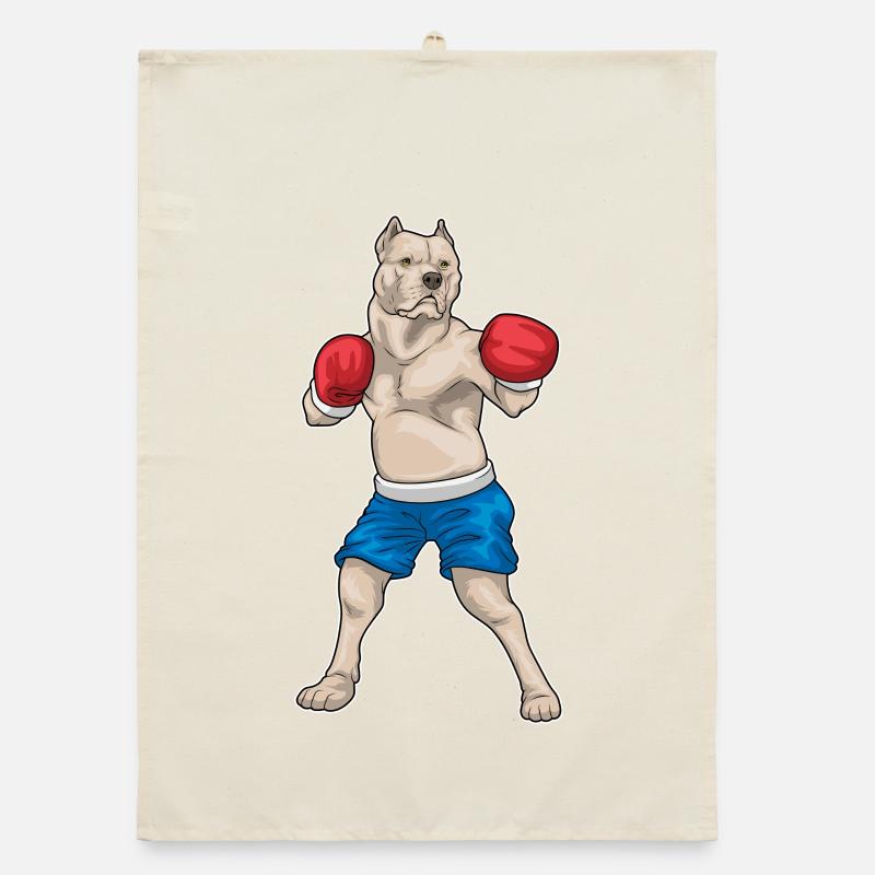 Pitbull Boxer Gants de boxe Boxe Torchon bio