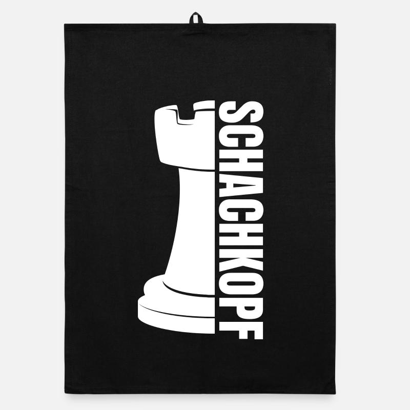 Schachkopf Lustiges Schwachkopf Design Organic Geschirrtuch