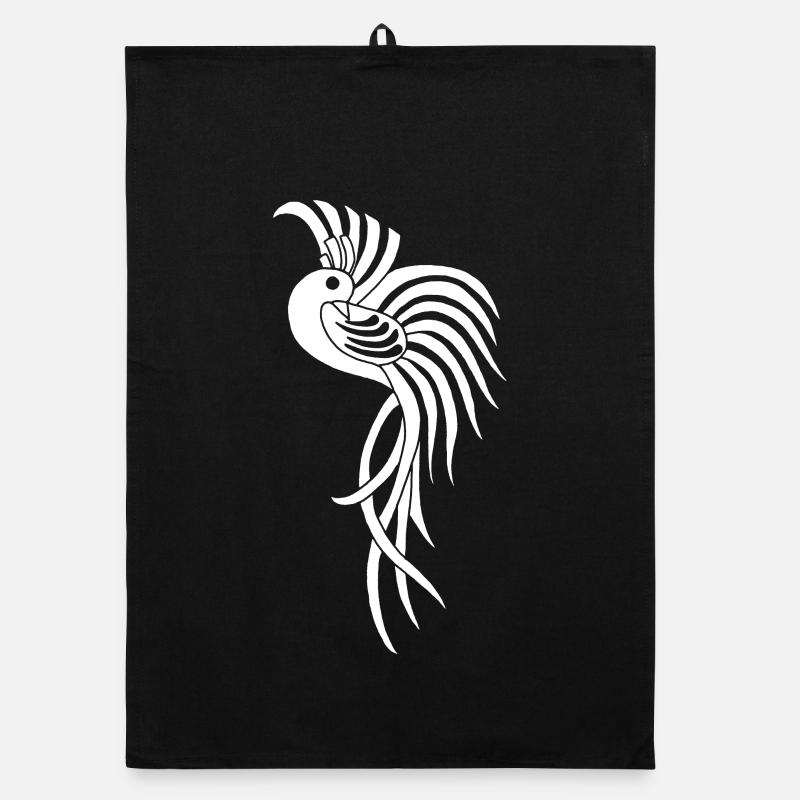 Oiseau du paradis blanc Torchon bio
