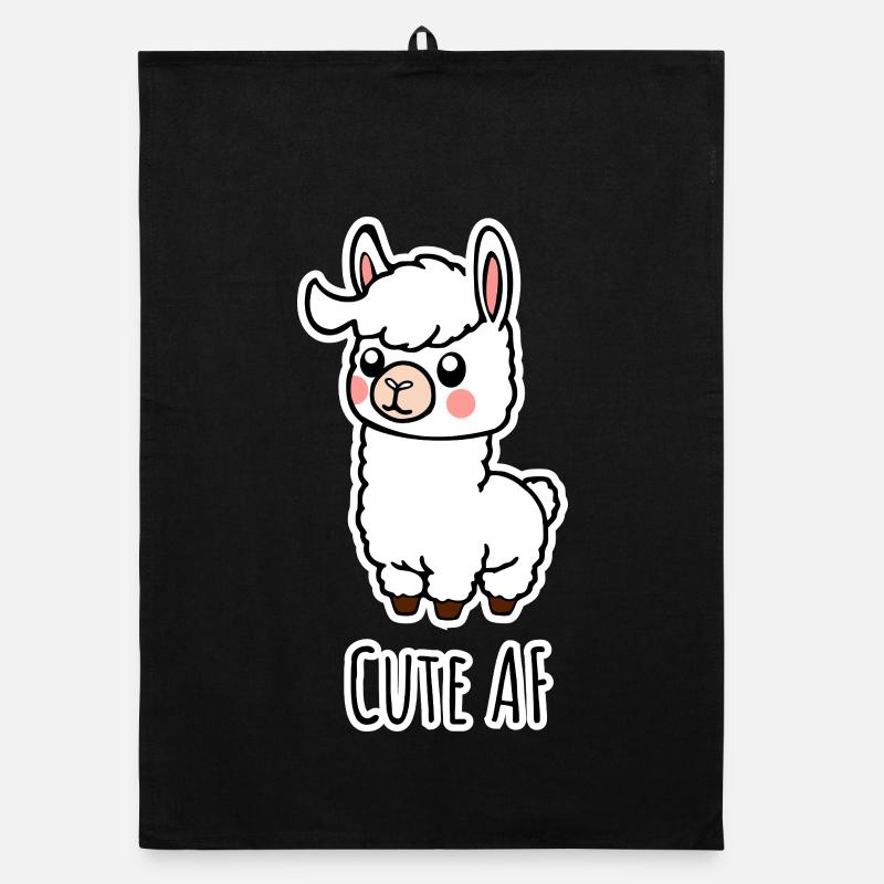 Cute AF! Dieses Lama ist so verdammt niedlich! Organic Geschirrtuch