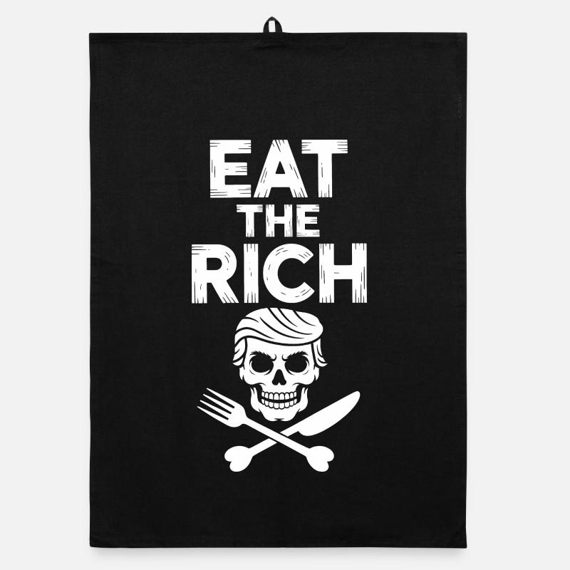 Eat the Rich - Funny Socialism Design Organic Geschirrtuch