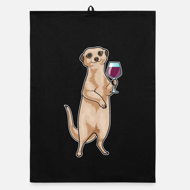 Meerkat Red Wine Organic dish towel