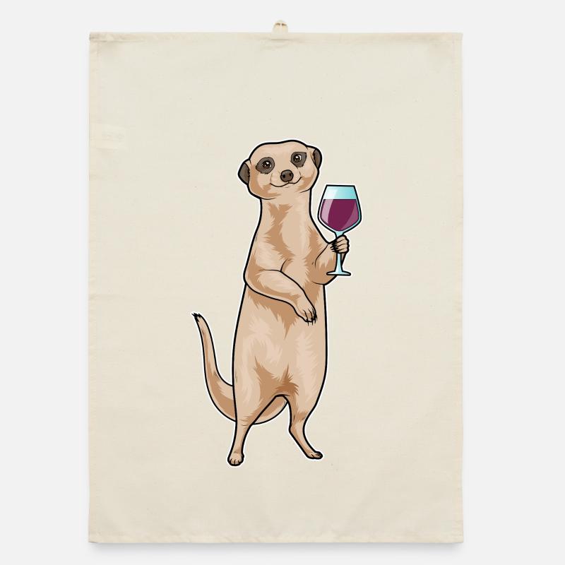 Meerkat Red Wine Organic dish towel