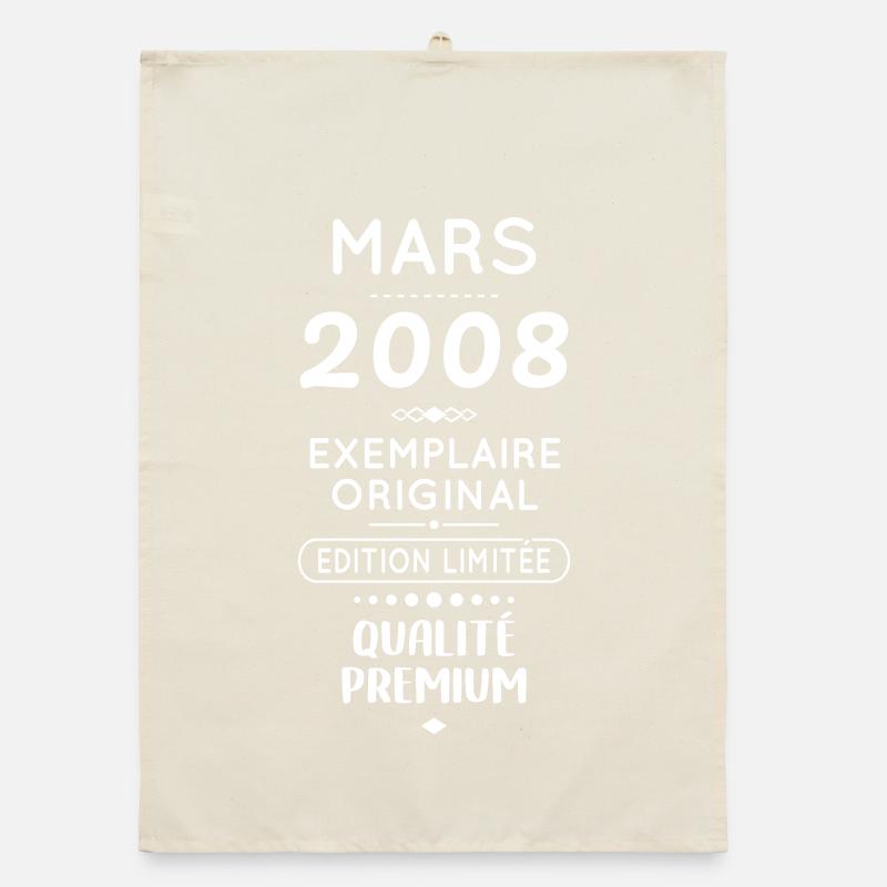 Anniversaire 18 ans - Mars 2008 Original Torchon bio