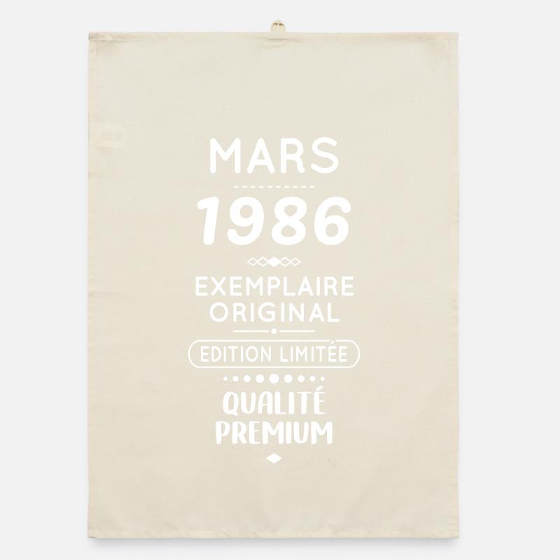 Anniversaire 40 ans - Mars 1986 Original Torchon bio