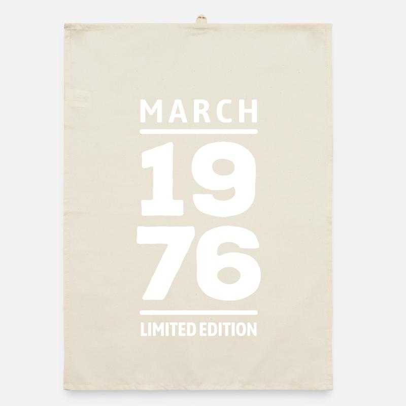 Limited Edition March 1976 Geburtstag Geschenk Organic Geschirrtuch