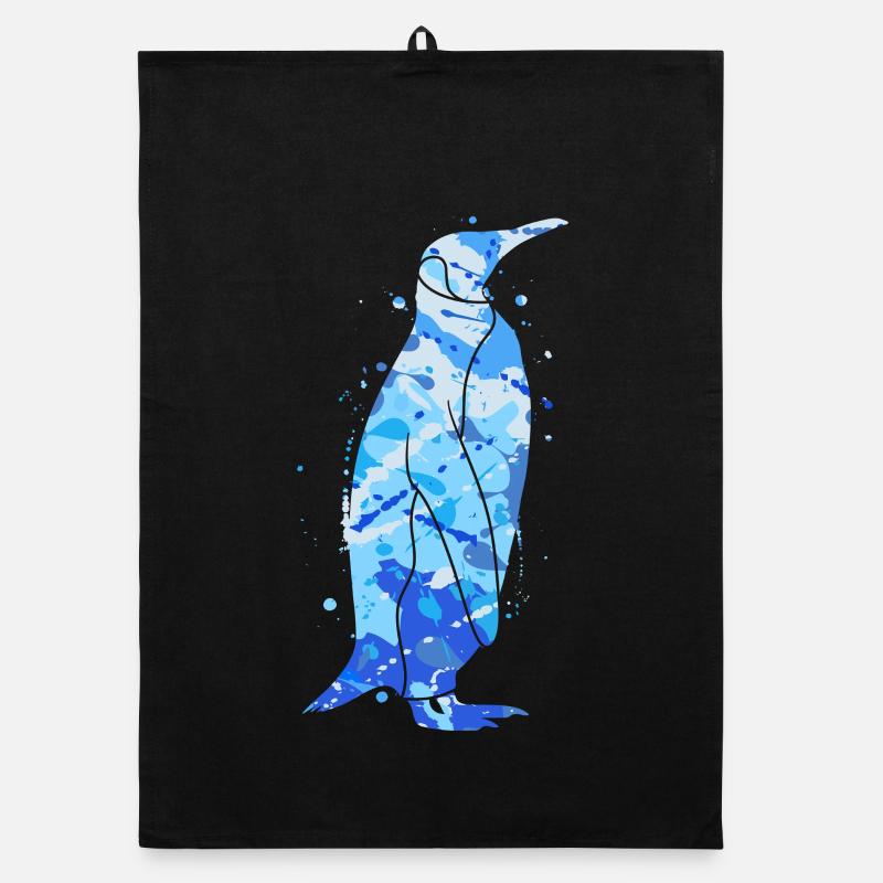 Pinguine bunt Kinder Herren Jungen Pinguin Organic Geschirrtuch