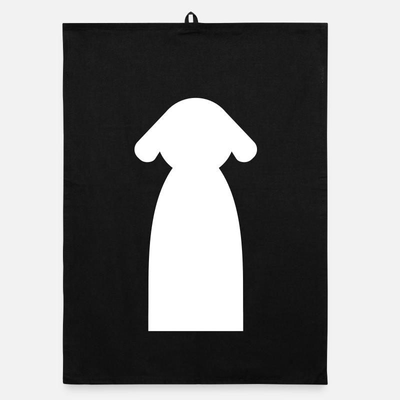 Hunde Silhouette – Minimalistisches Hunde Design Organic Geschirrtuch