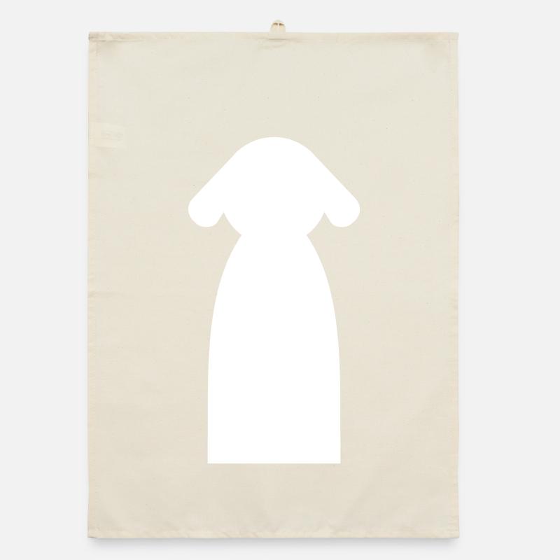 Silhouette de chien – Design minimaliste de chien Torchon bio