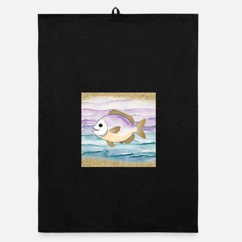 Poisson joueur dans l’eau Torchon bio